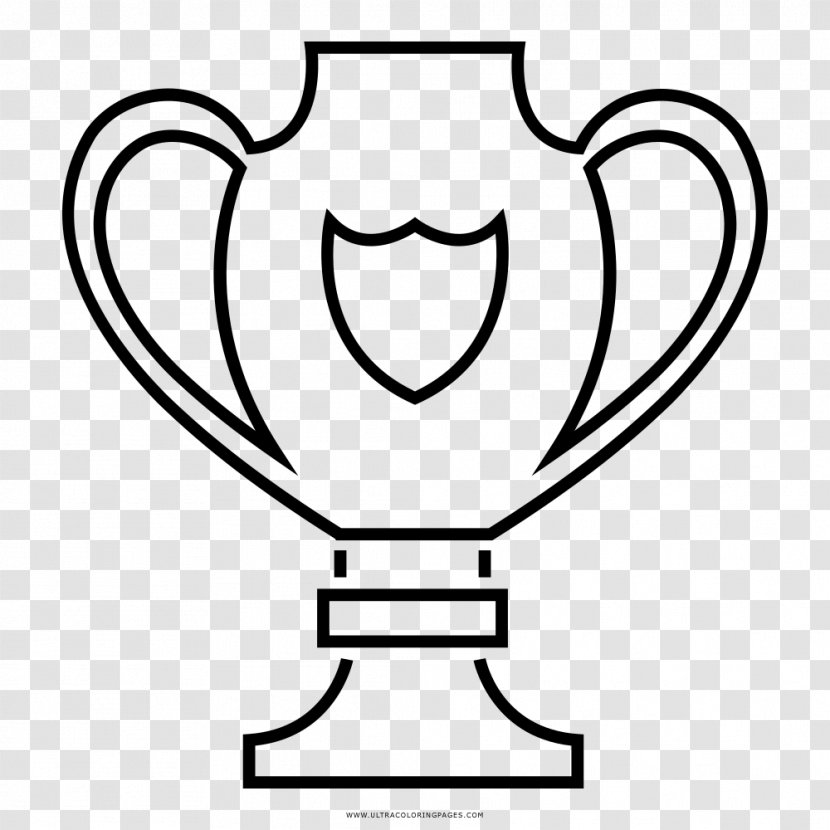 Drawing Trophy Coloring Book Clip Art - Black And White Transparent PNG