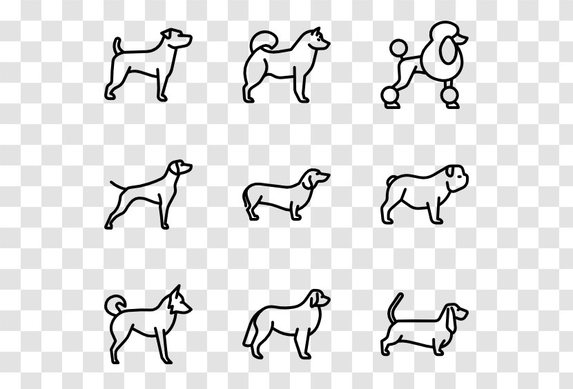 Dog Drawing Line Art - Watercolor - Training Vector Transparent PNG