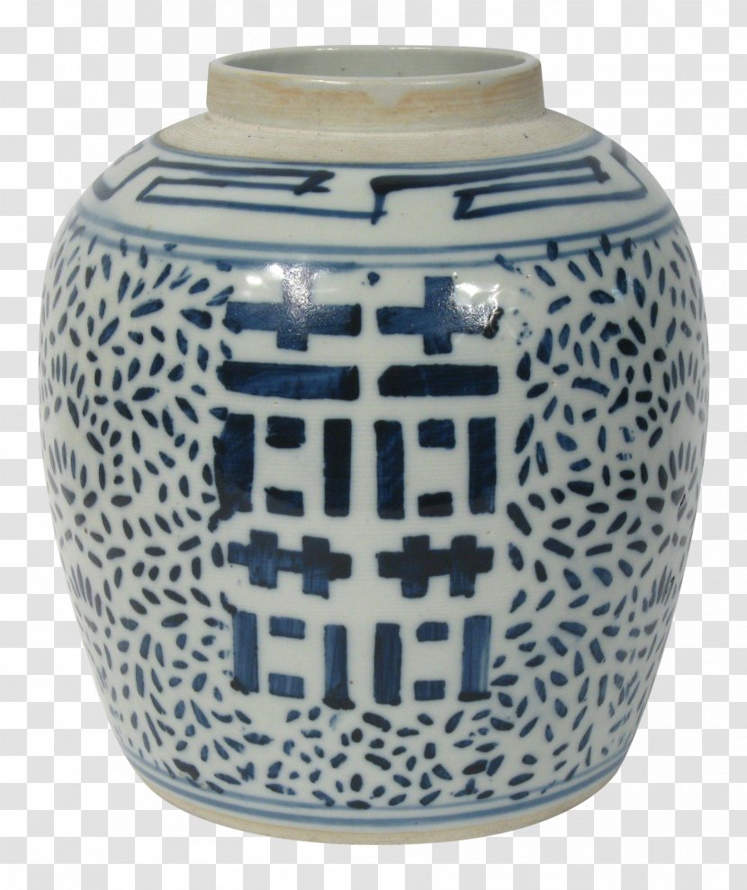 Blue And White Pottery Vase Ceramic Jar Porcelain - Chinoiserie Transparent PNG