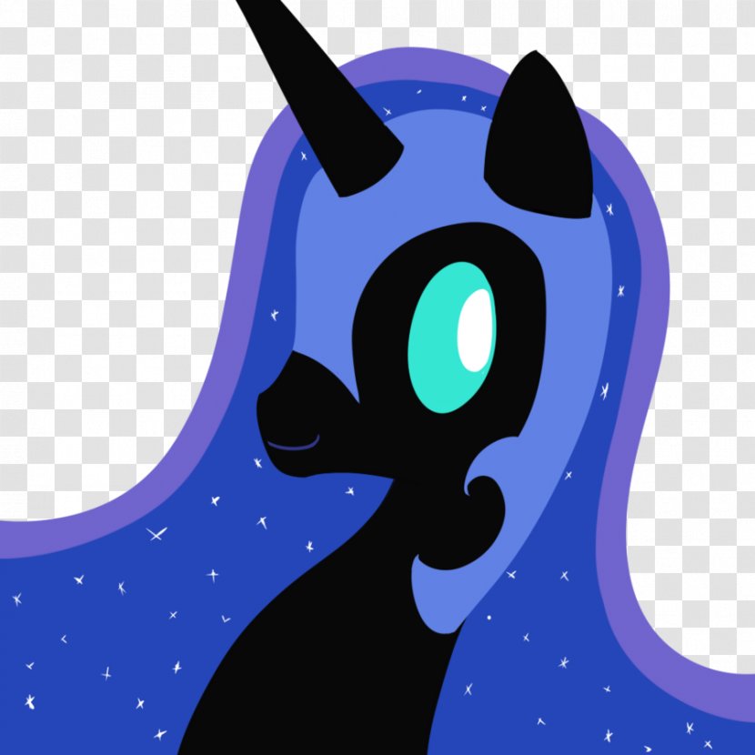 Whiskers Princess Luna Moon Lunar Eclipse - Cobalt Blue - Happy Transparent PNG