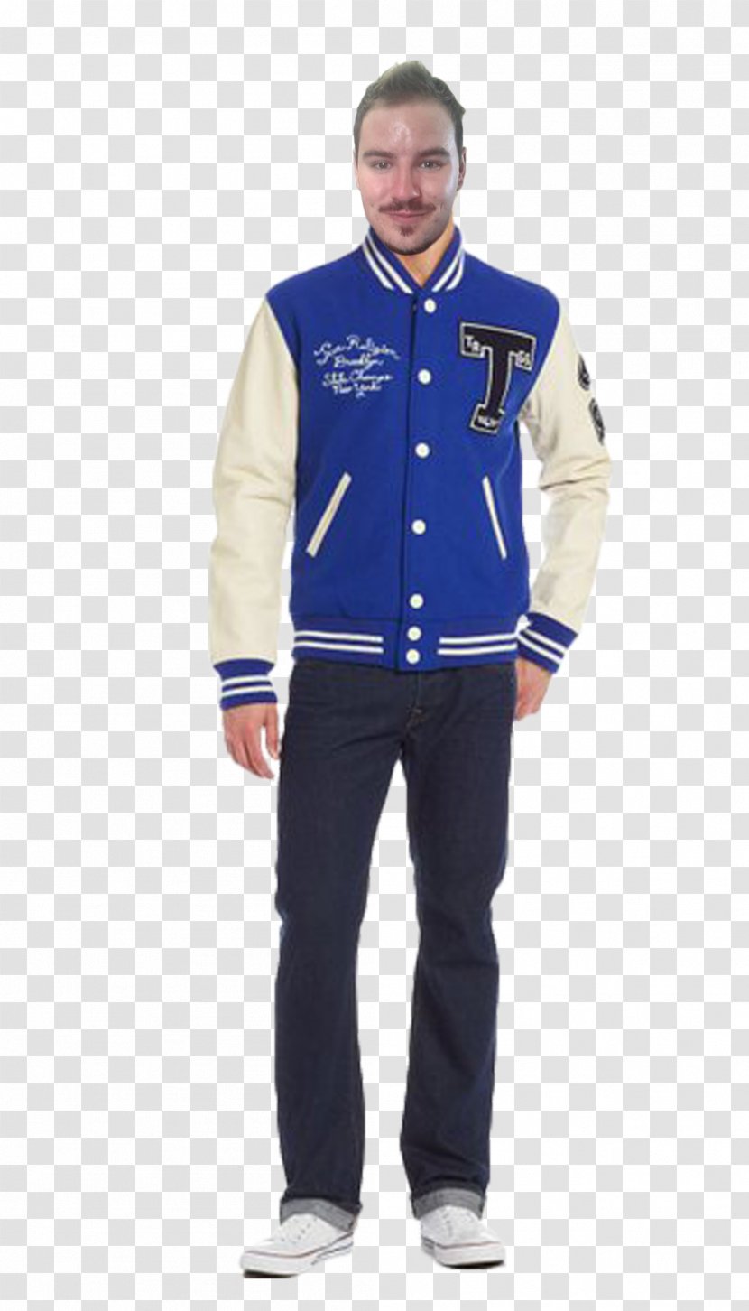 Jacket T-shirt Denim Letterman Blue - Chris Pratt Transparent PNG