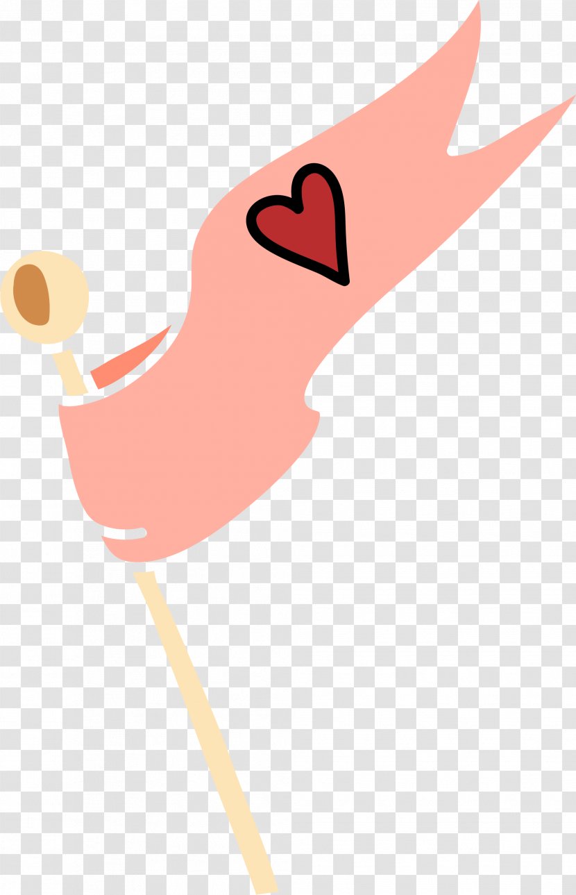Clip Art - Wing - Simple Pink Flag Transparent PNG