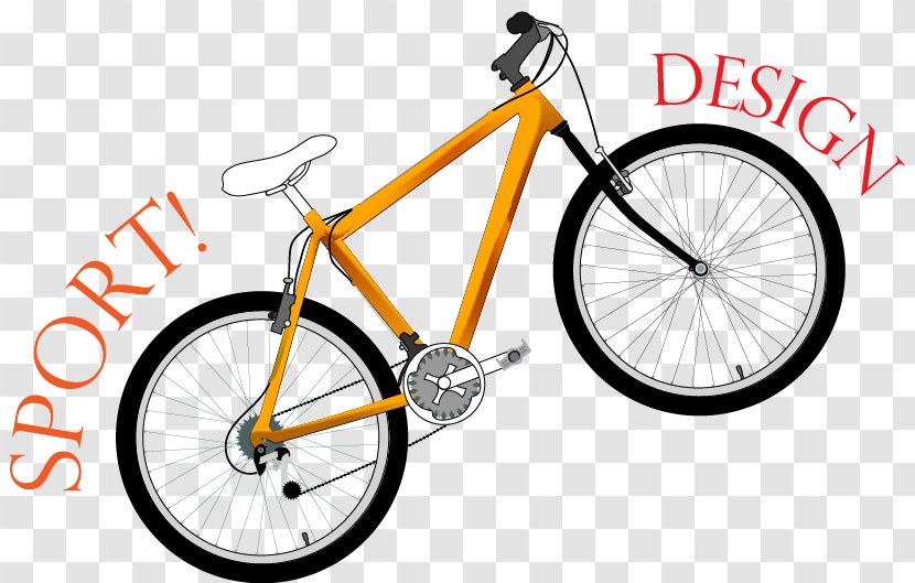 Bicycle Pedal Wheel - Monogram Painted Yellow Bike Transparent PNG