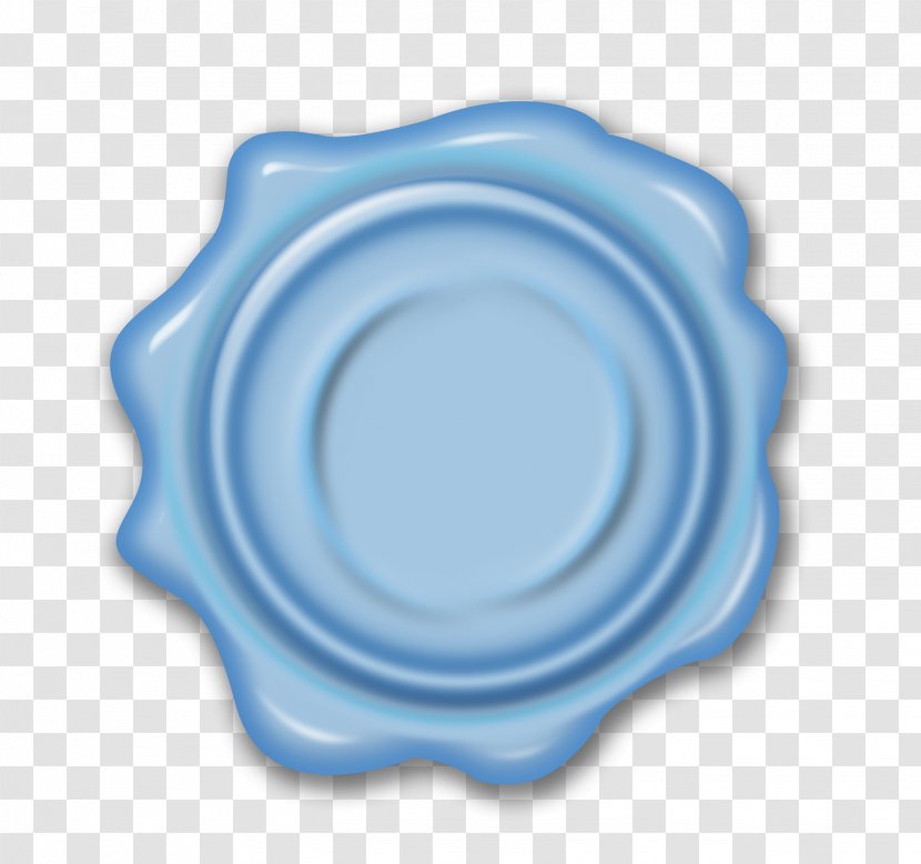 Blue Sealing Wax Envelope - Sky Seal Transparent PNG