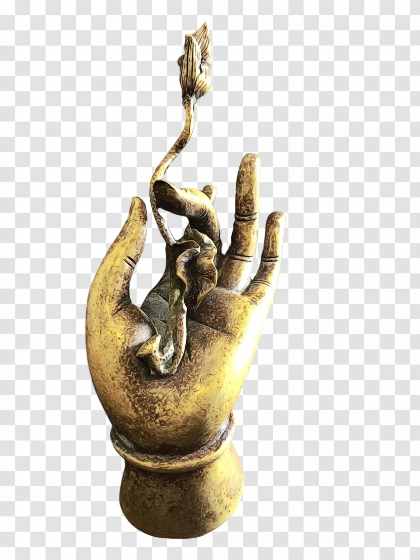 Metal Background - Hand - Gesture Bronze Sculpture Transparent PNG