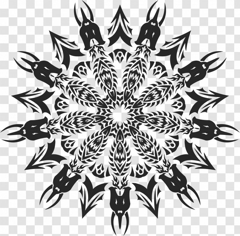Mandala Tribe Clip Art - Symbol - Snowflake Transparent PNG