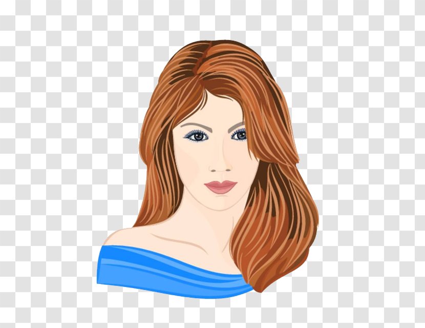 Drawing Brown Hair Photography Illustration - Cartoon - Intellectual Schoolgirl Hairstyle Transparent PNG