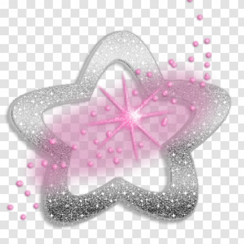 Glitter Clip Art - Photoscape - Rhinestone Silver Star Transparent PNG