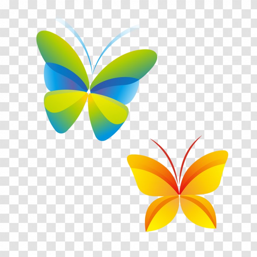 Butterfly - Insect - Vector Colorful Transparent PNG