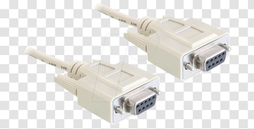 Null Modem RS-232 Electrical Cable Serial Port Transparent PNG