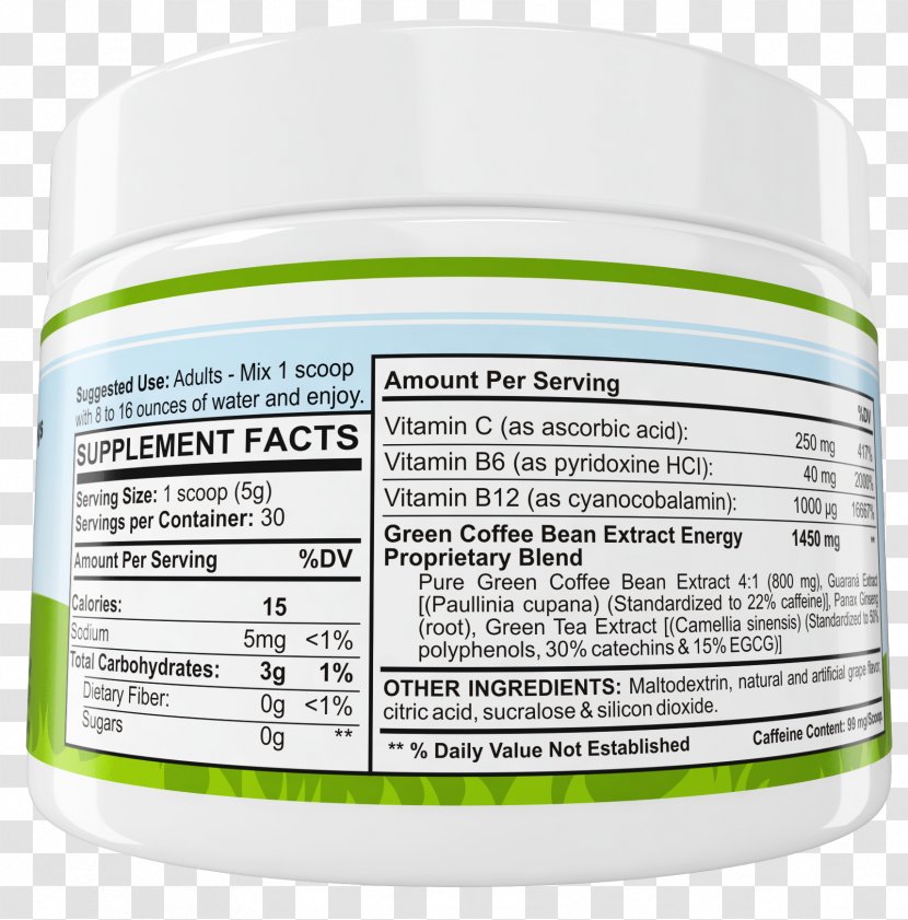 Energy Drink Weight Loss Dietary Supplement Green Coffee Extract Transparent PNG
