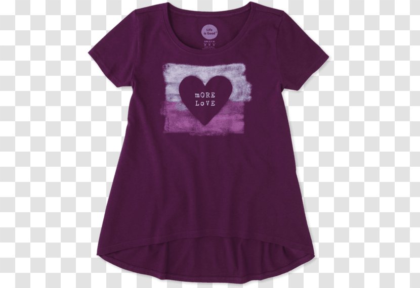 T-shirt Sleeve Neck - Violet Transparent PNG