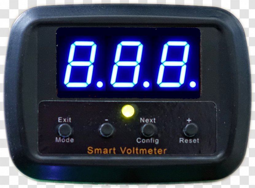 Car Voltmeter Seven-segment Display Head-up Device - Gauge Transparent PNG