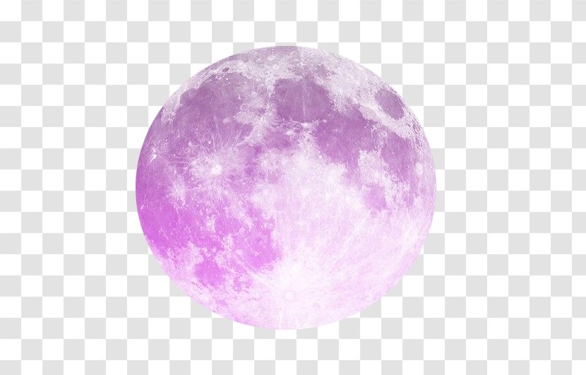 Earth Supermoon Full Moon Lunar Phase - Purple - Palace Transparent PNG