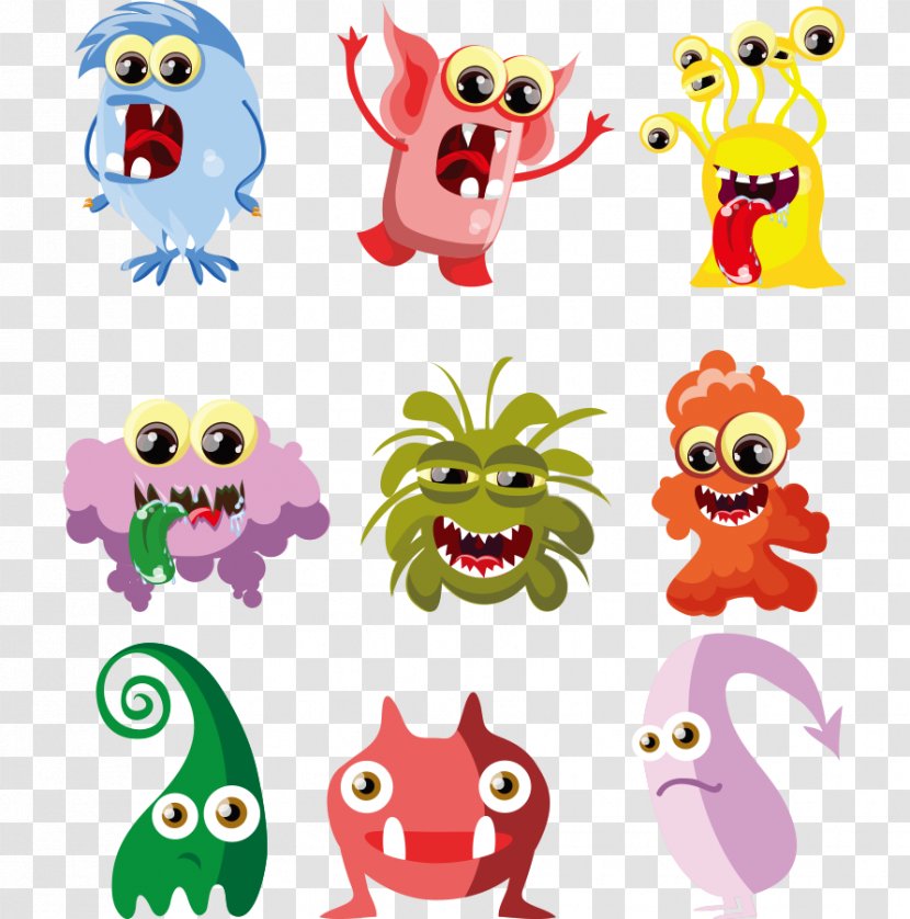 Clip Art - Cute Little Monster Transparent PNG