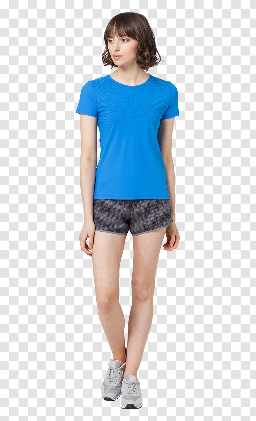 T-shirt Shoulder Sleeve Shorts - Cobalt Blue Transparent PNG