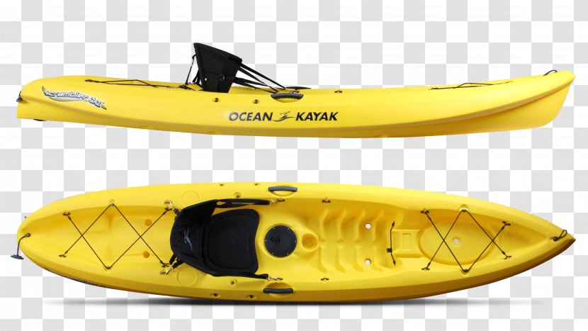 Sea Kayak Recreational Canoe Sit-on-Top - Yellow - Paddle Transparent PNG
