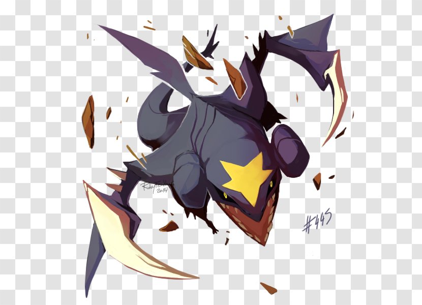 Garchomp Pokémon Drawing Dragon Fan Art - Flower - Rectangle Transparent PNG