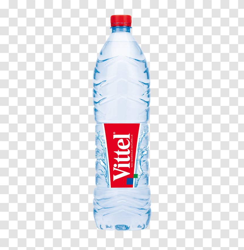 Vittel Mineral Water Bottled Carbonated - Bottle Transparent PNG