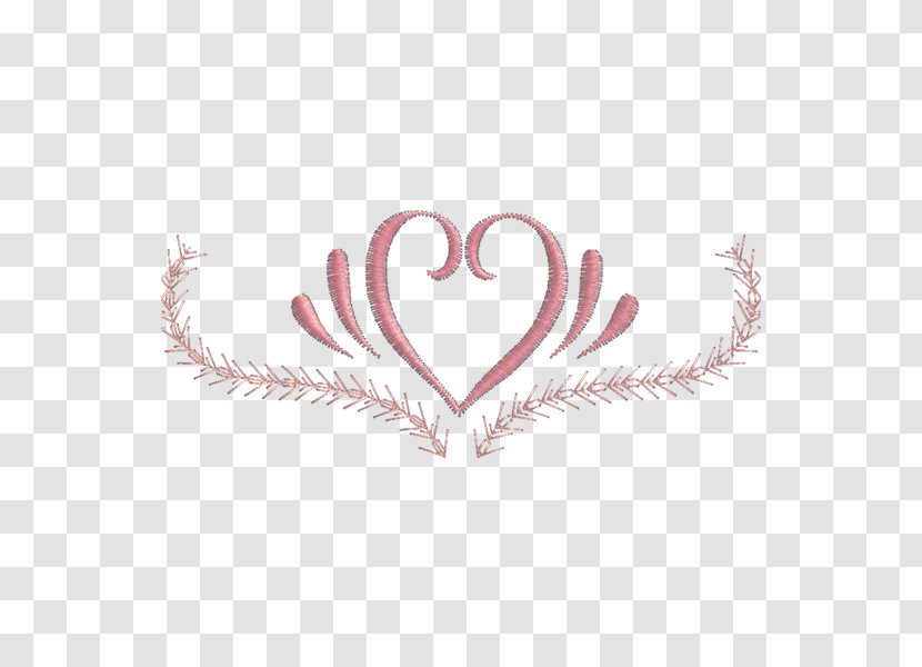 Heart Embroidery Curve Ornament Font Transparent PNG