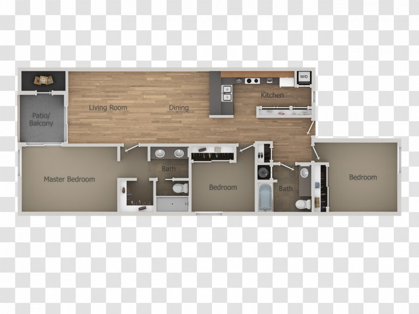 Aztec Springs Apartments Floor Plan Fallingwater House - Renting Transparent PNG