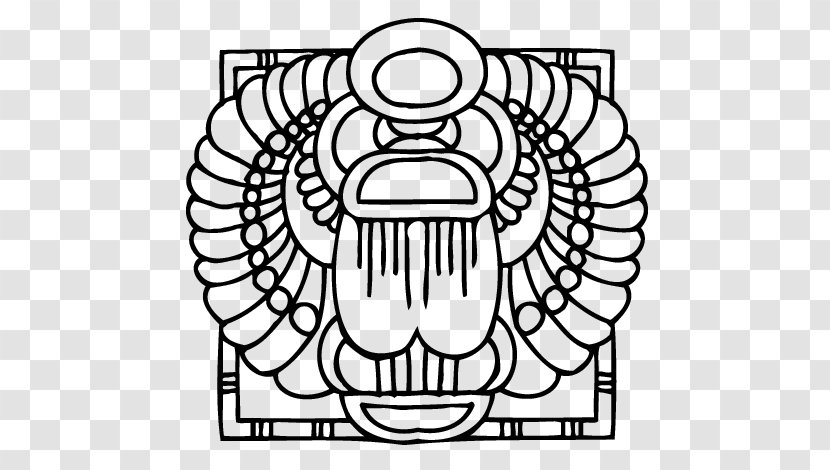 Ancient Egypt Beetle Scarab Coloring Book - Drawing Transparent PNG