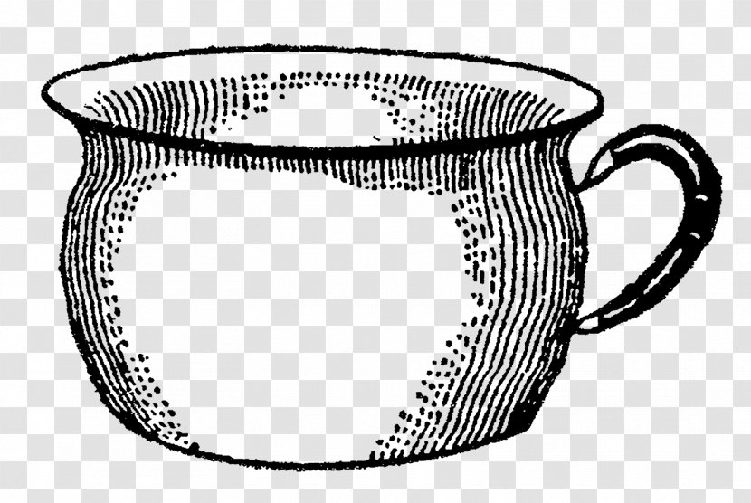 Coffee Cup Mug - Black And White - Chamber Pot Transparent PNG