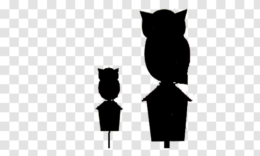 Owl Silhouette Cartoon - Black Material Transparent PNG