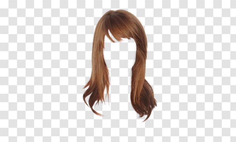 Brown Hair Wig Hairstyle Coloring - Step Cutting Transparent PNG