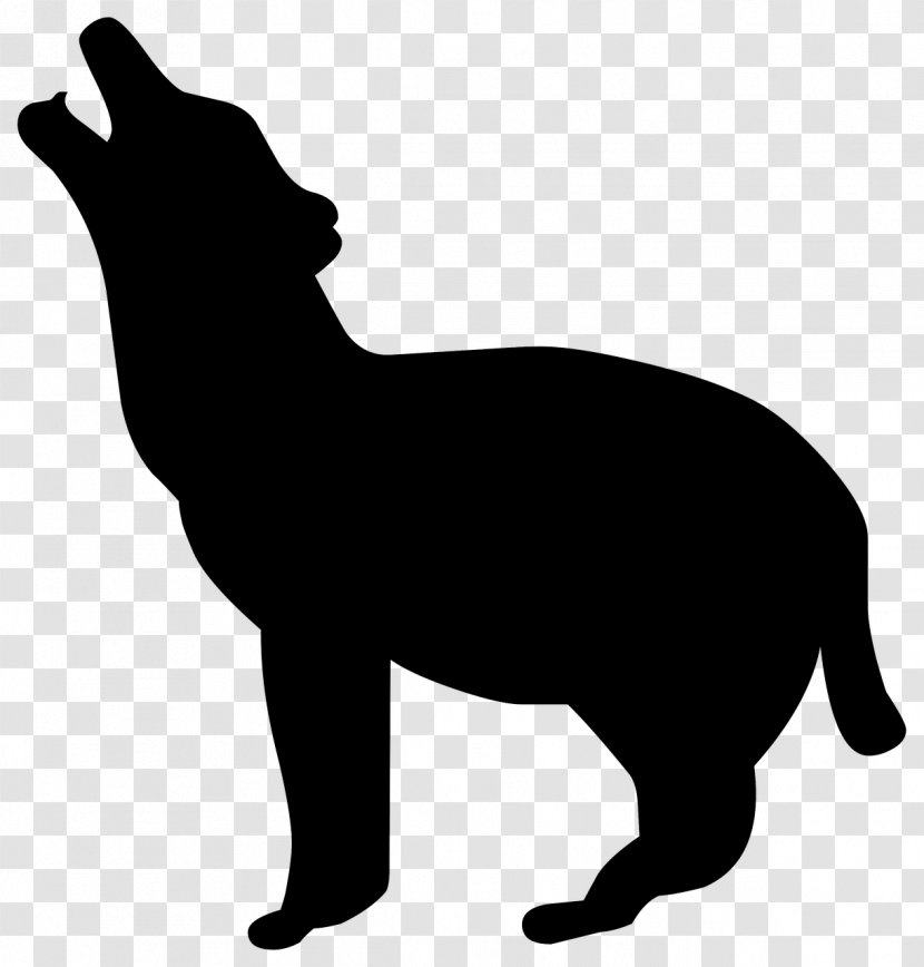 Silhouette Animal Figure Tail Black-and-white - Blackandwhite Transparent PNG