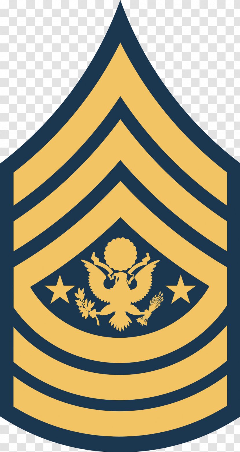Sergeant Major Of The Army United States Enlisted Rank Insignia - Yellow - Military Transparent PNG