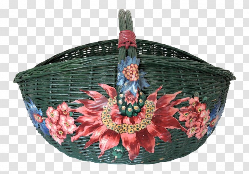 Christmas Ornament Basket - Wicker Transparent PNG