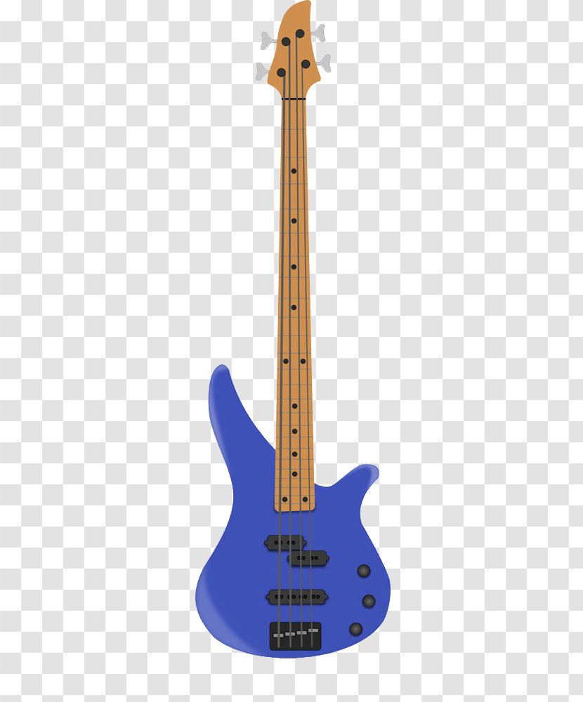 Bass Guitar Electric Clip Art - Heart - Blue Transparent PNG