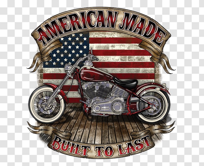 T-shirt Bobber Custom Motorcycle Chopper - Hoodie - Made America Transparent PNG