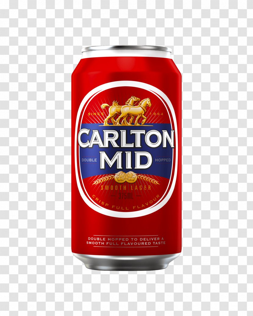 Beer Fizzy Drinks Lager Carlton Midstrength Beverage Can - Aluminum Transparent PNG