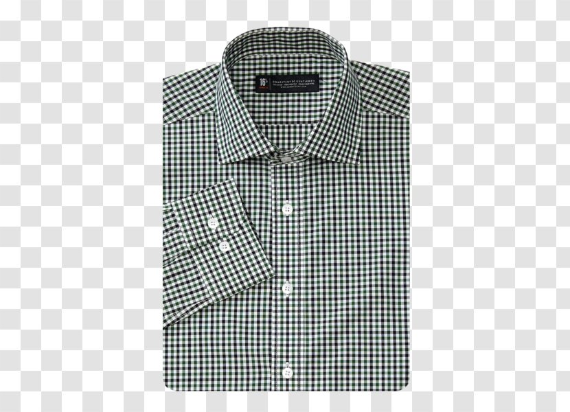 Dress Shirt Collar Sleeve Button - Tartan - Gingham Transparent PNG