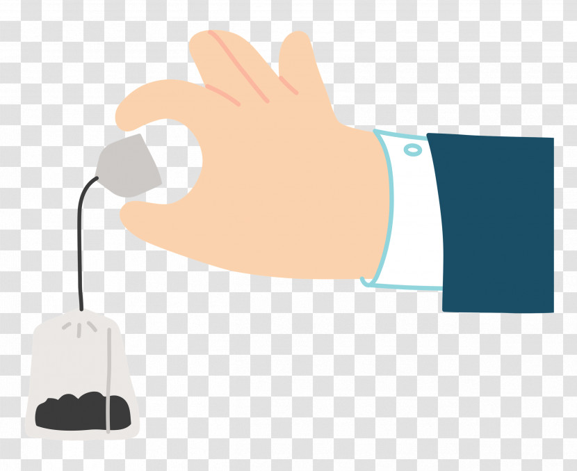 Hand Pinching Teabag Transparent PNG