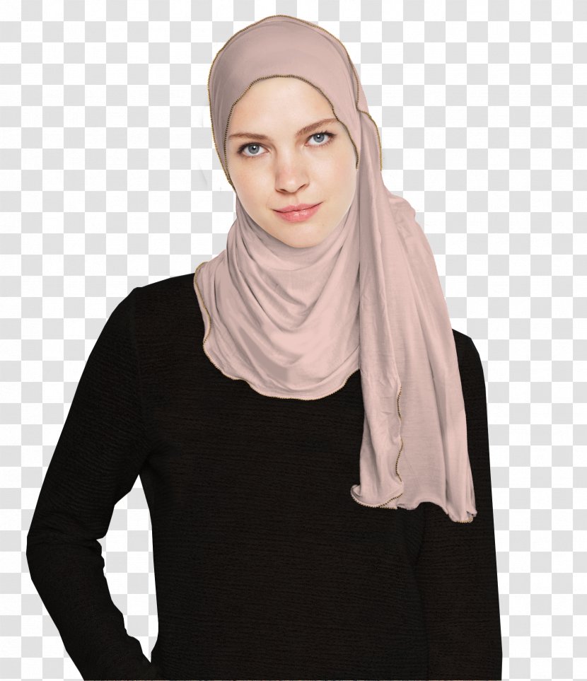 Hijab Pink Shawl Green White Transparent PNG