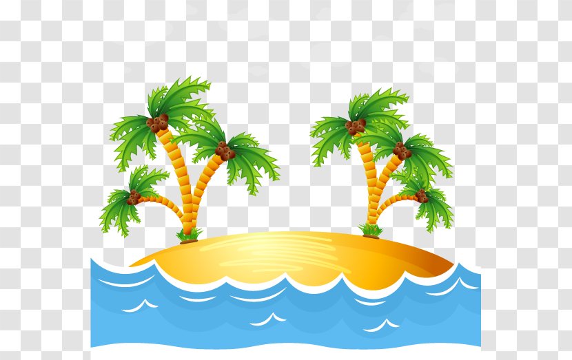 Cartoon Island Illustrator Illustration - Desert - Tropical Islands Transparent PNG