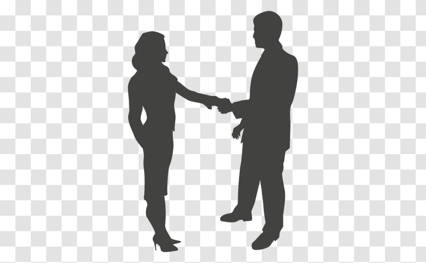 Handshake Silhouette Businessperson - Human Behavior Transparent PNG