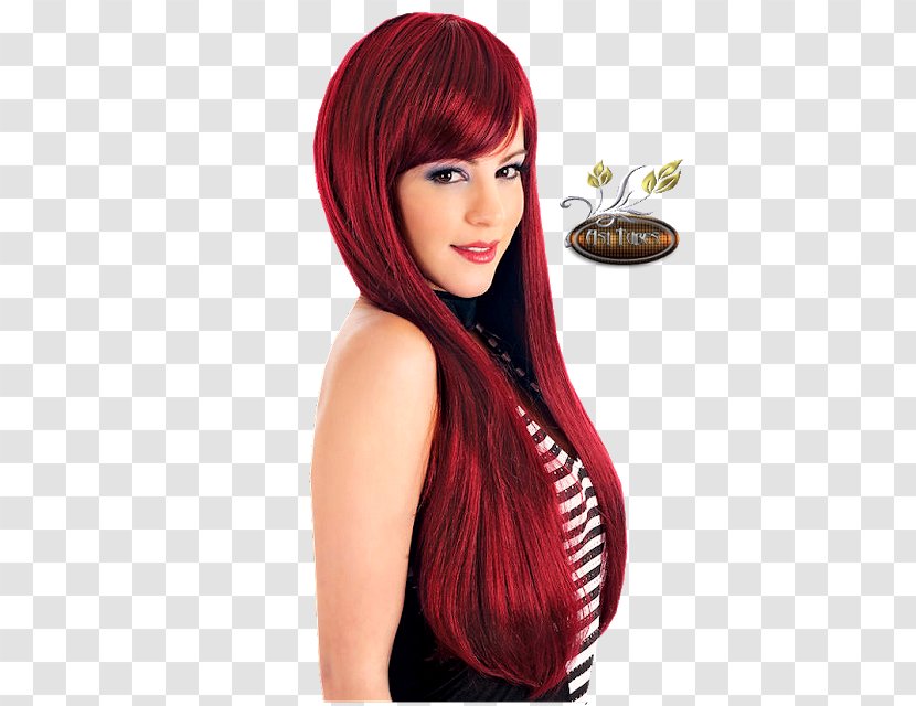 Artificial Hair Integrations Red Coloring Ombré Transparent PNG