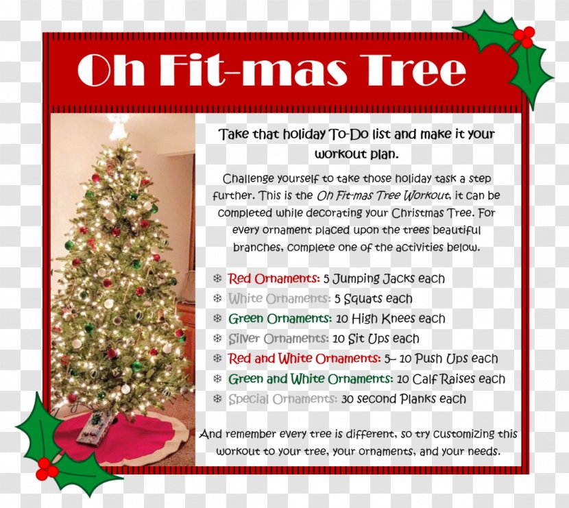 Christmas Tree Exercise The Twelve Days Of Ornament - Frame Transparent PNG