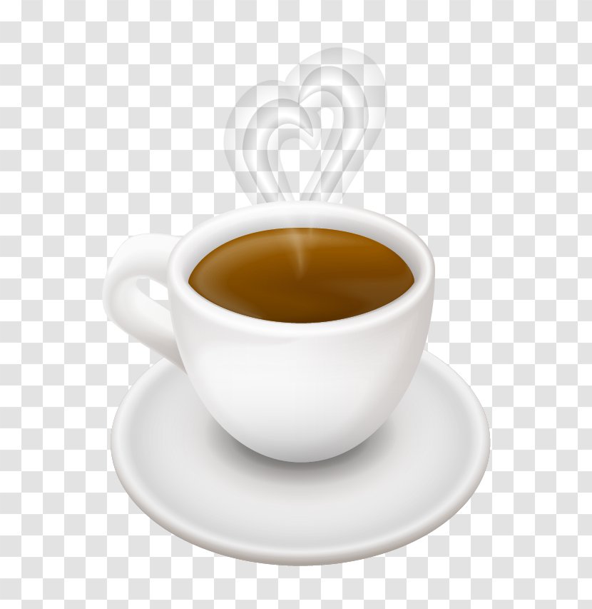 Vector Heart-shaped Coffee - Silhouette - Heart Transparent PNG