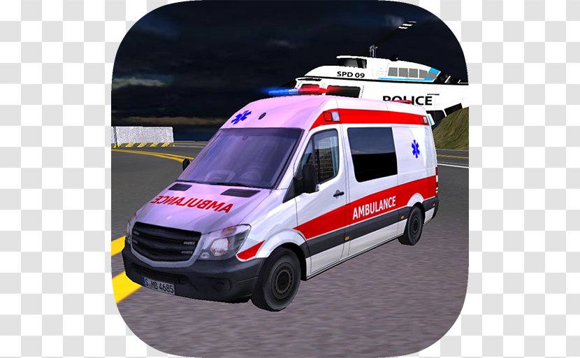 Ambulance Car Simulator 3D Drive Driver 3d Parking - Commercial Vehicle - 911 Rescue 2016 Transparent PNG