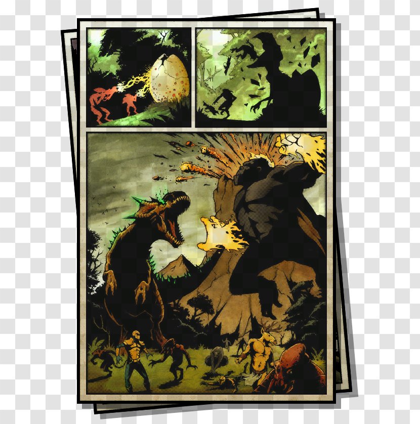 Cartoon Poster Legendary Creature - Comic Book Panel Transparent PNG
