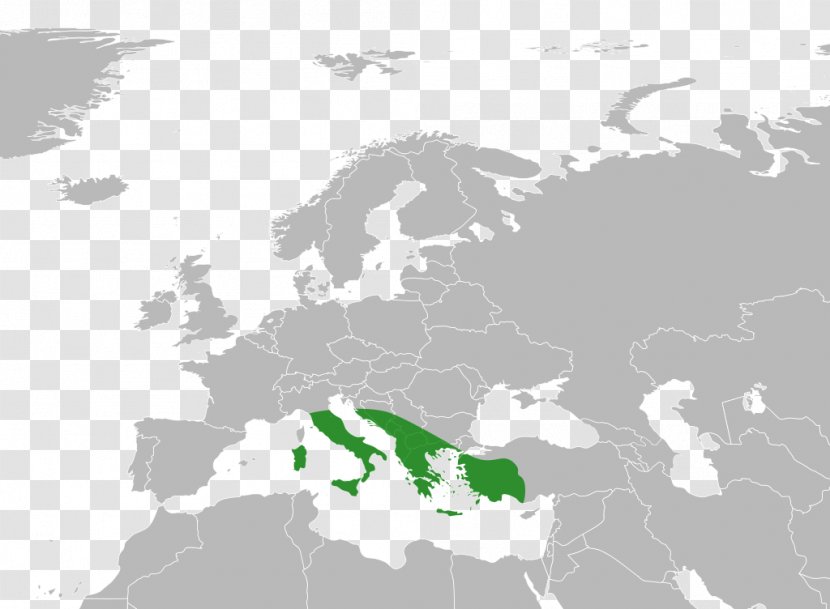 North Africa Europe World War II Middle East - Blank Map Transparent PNG