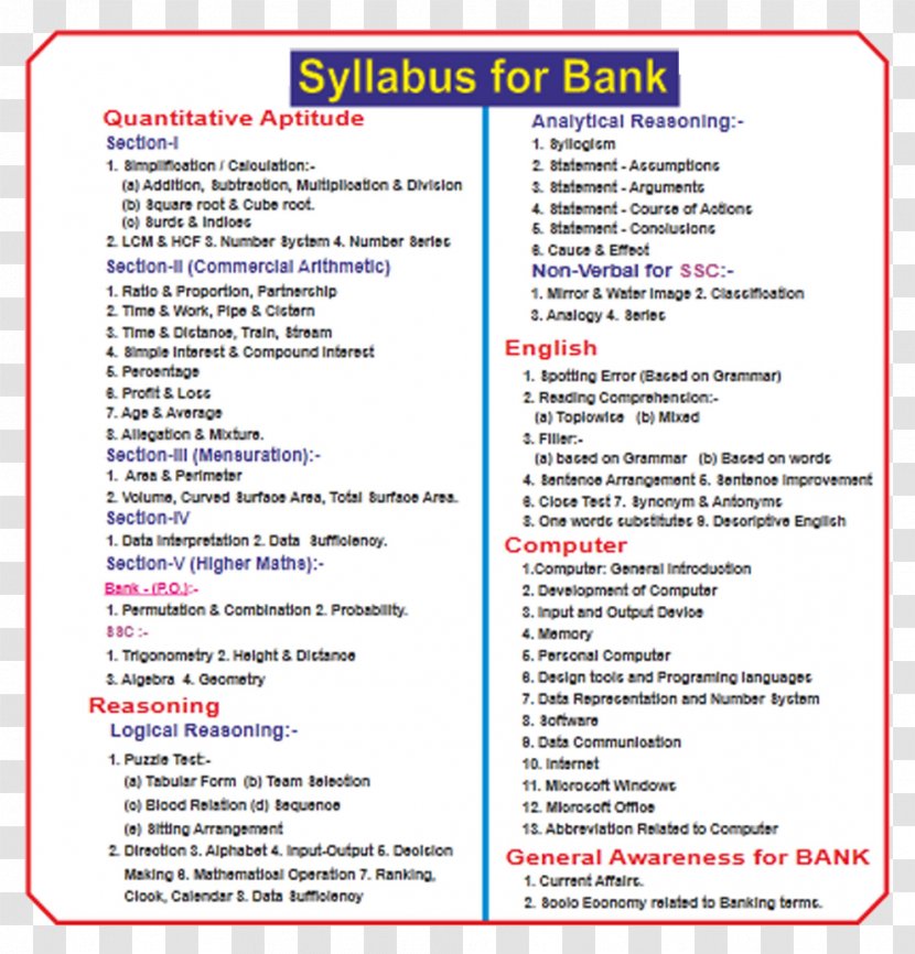 Document Menu LINE - Aai Exam Pattern Transparent PNG