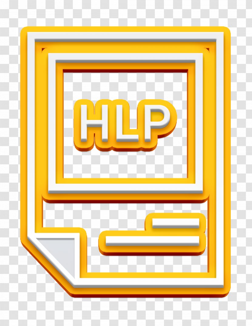 Extention Icon File Hlp - Rectangle Yellow Transparent PNG