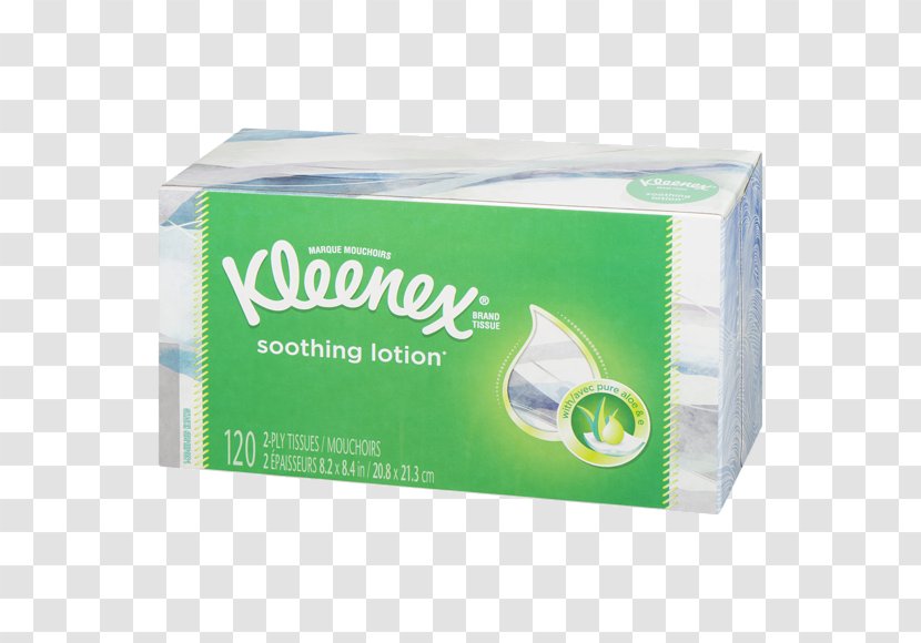 Lotion Kleenex Facial Tissues Aloe Vera - Toilet Paper Transparent PNG