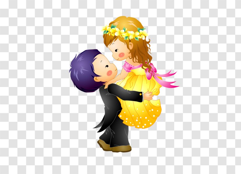 Hug Cartoon Illustration - Search Engine - Hugging Couple Transparent PNG